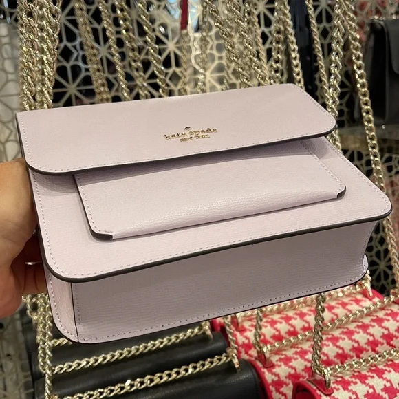 Kate Spade Remi Flap Chain Crossbody lilac moon - Picture 6 of 16